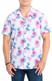 CONSTRUCT Slim Fit Monstera Leaves Camp Shirt