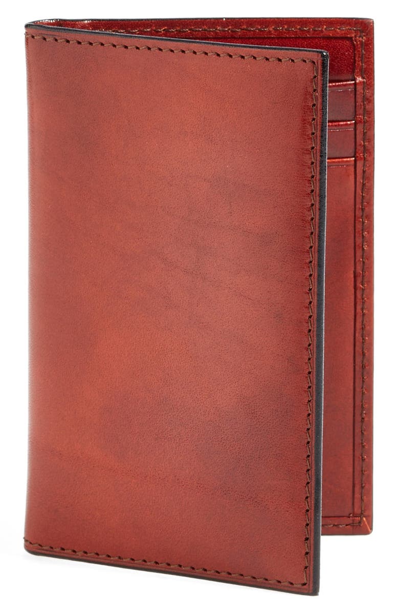 Bosca Old Leather Card Case, Main, color, Cognac