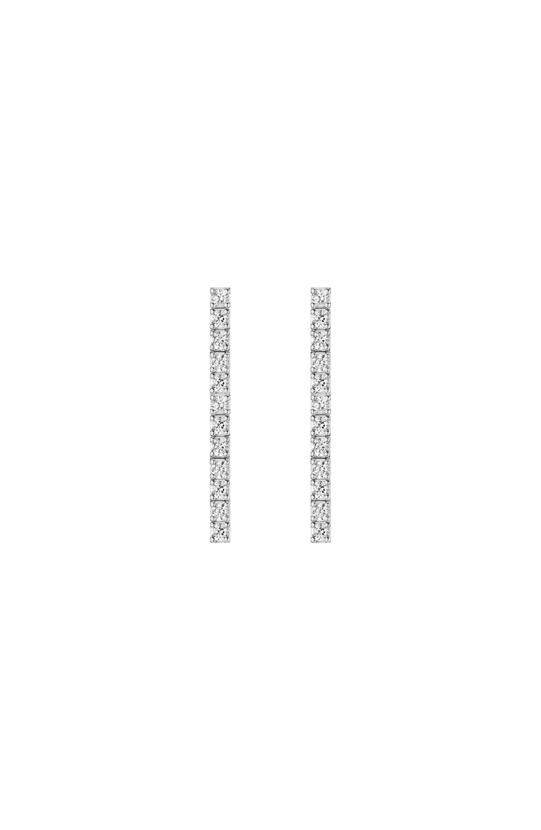 Aurate New York Lab Grown Sapphire Tennis Earrings, Main, color, White Vermeil