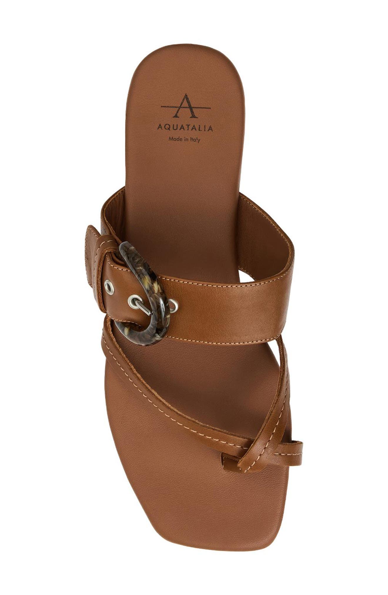 Asti Weatherproof Slide Sandal, Alternate, color, COGNAC LEATHER