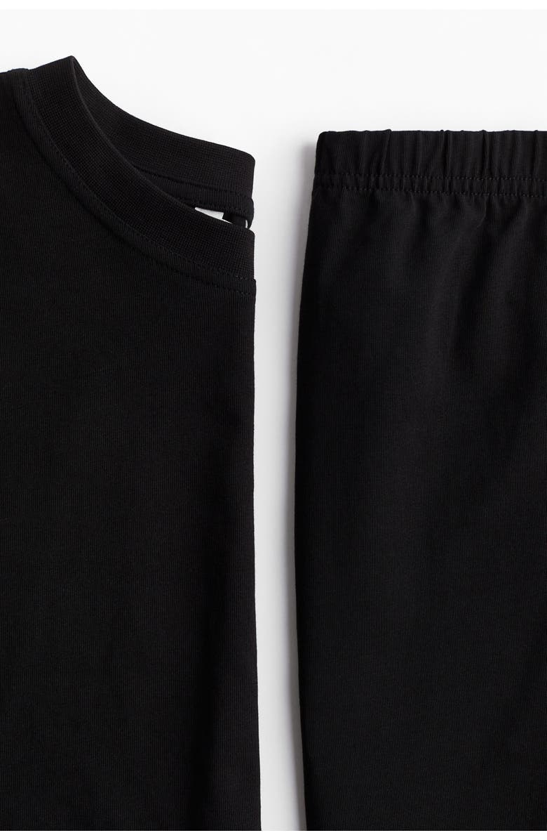 H&M Mama 2-piece Top And Skirt Set, Alternate, color, Black