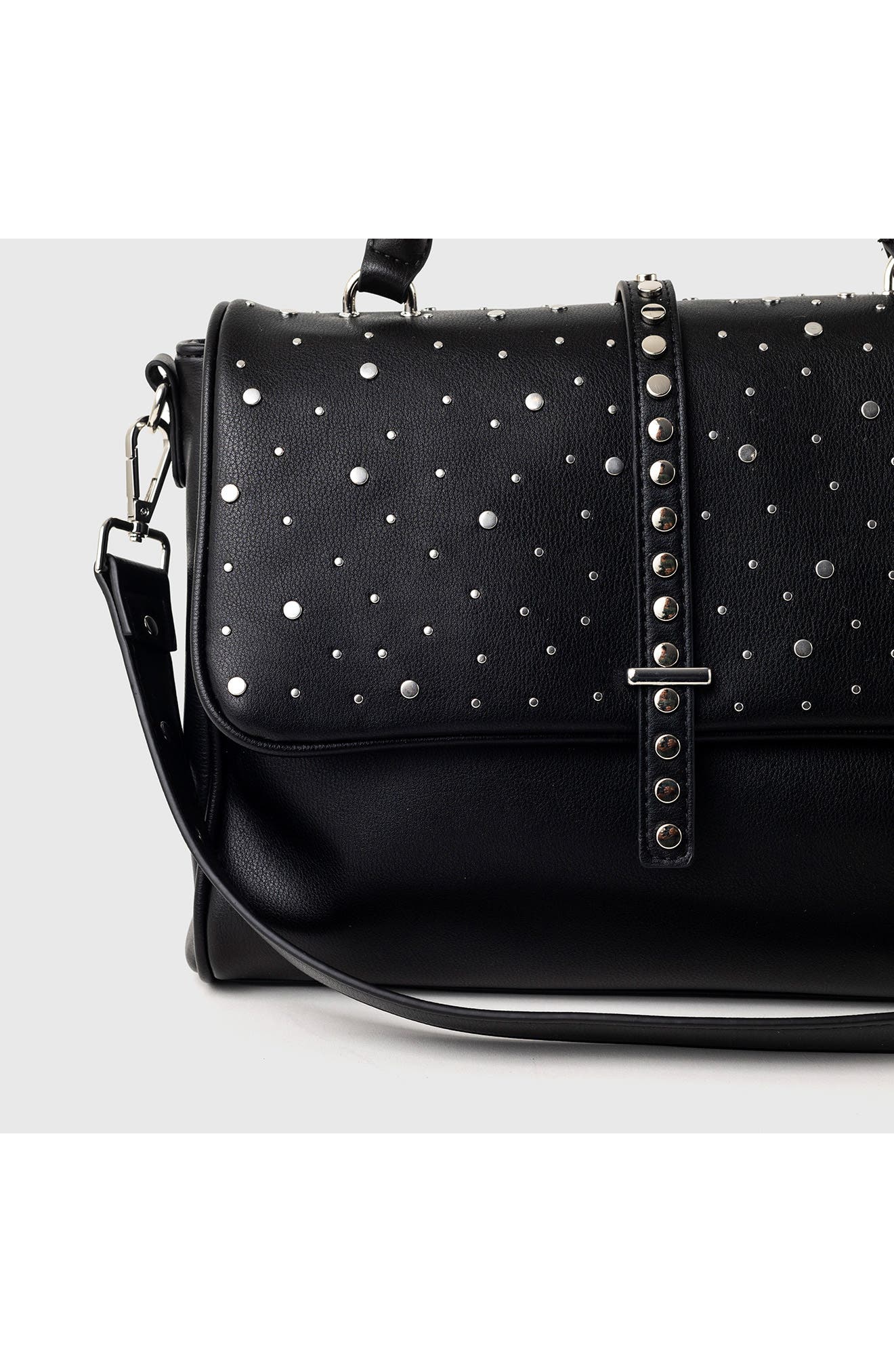 Urban Originals Orb Stud Top Handle Satchel, Alternate, color, 