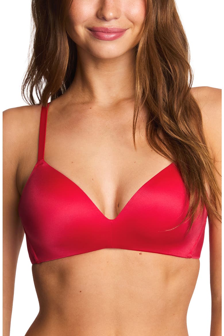 Future Foundation Wireless T-Shirt Bra, Main, color, LIPSTICK RED