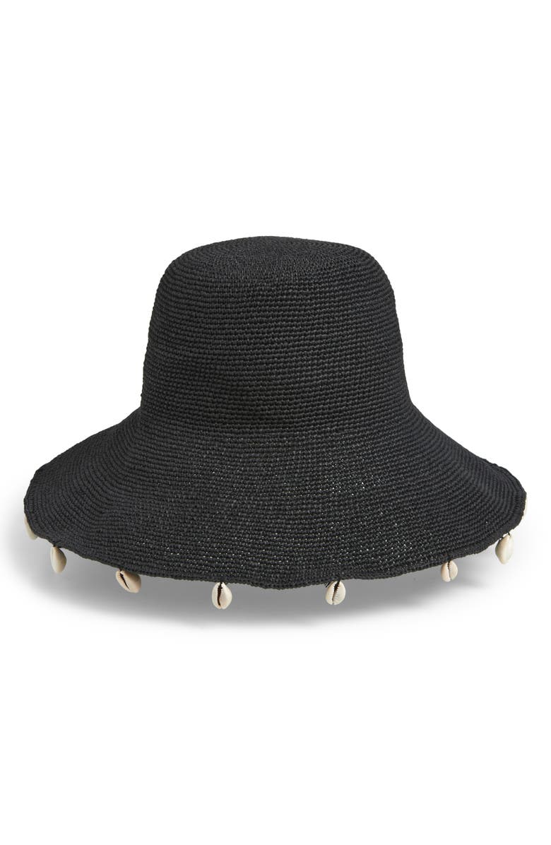 Rails x Lspace Crete Rattan Hat, Main, color, Black