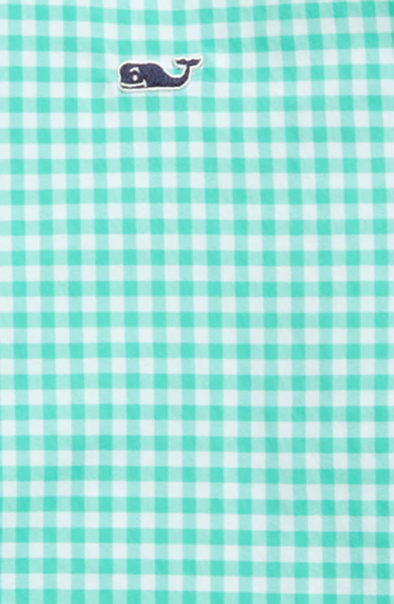 vineyard vines Kids' Gingham Performance Whale Button-Down Shirt, Alternate, color,