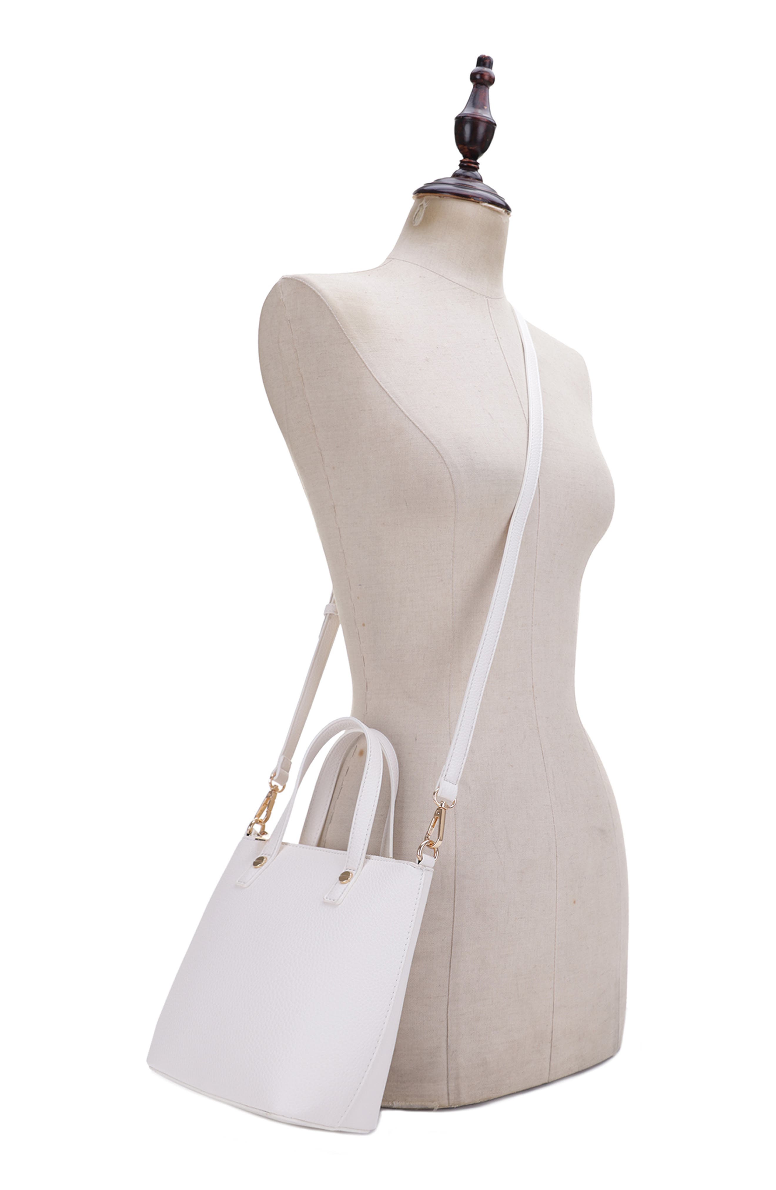 Mali + Lili Mini Mia Vegan Leather Crossbody Tote, Alternate, color, 