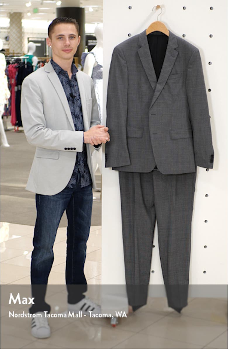 Huge/Genius Trim Fit Houndstooth Wool Suit, sales video thumbnail