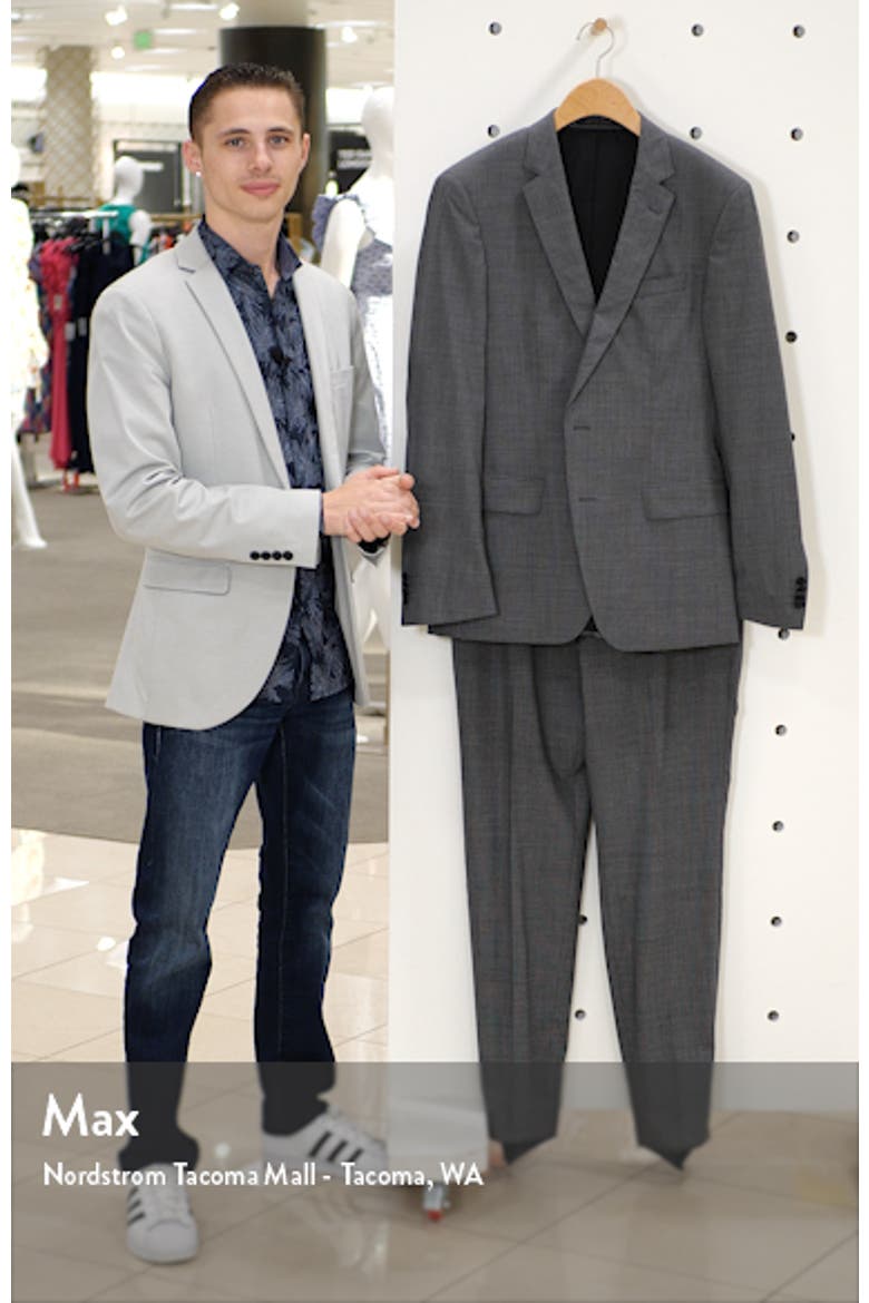 Huge/Genius Trim Fit Houndstooth Wool Suit video