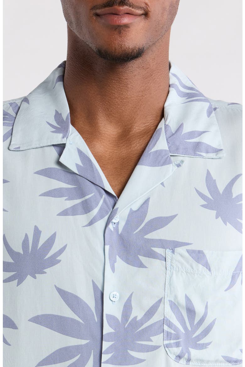 Van Doren Print Camp Shirt, Alternate, color, DAWN MIST