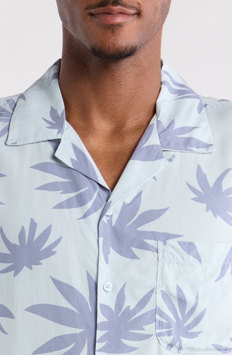 Vans Van Doren Print Camp Shirt, Alternate, color, Dawn Mist