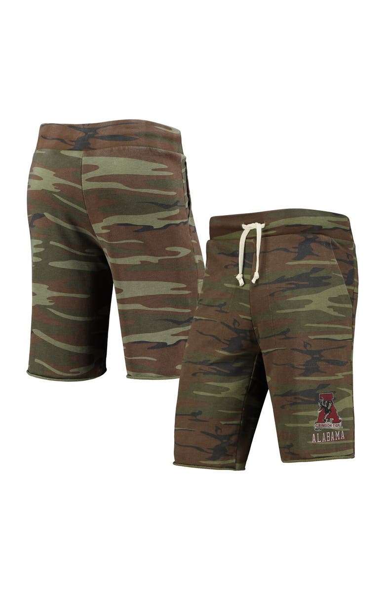 ALTERNATIVE APPAREL Men's Camo Alternative Apparel Alabama Crimson Tide Victory Lounge Shorts, Main, color, 
