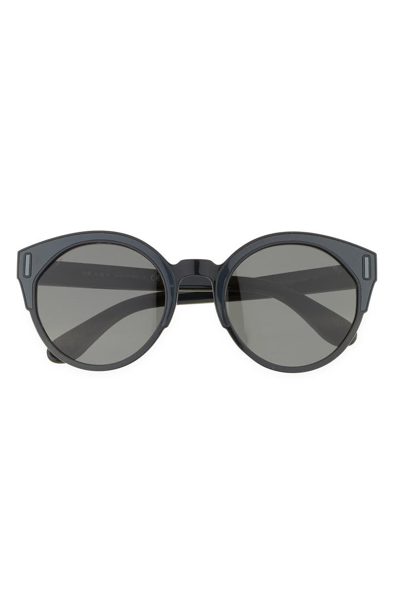 Prada 53mm Round Cat Eye Sunglasses, Main, color, 