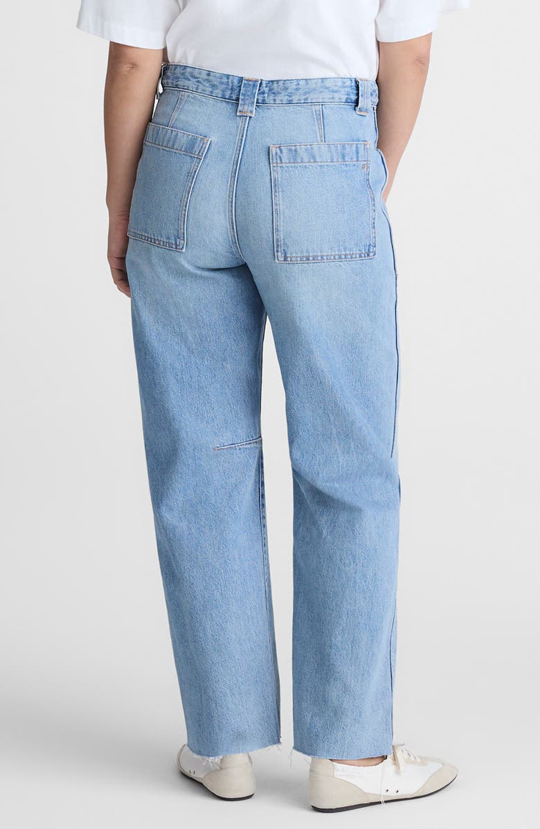 Madewell Darted Utility Barrel Leg Jeans, Alternate, color, Faded Horizon Wash