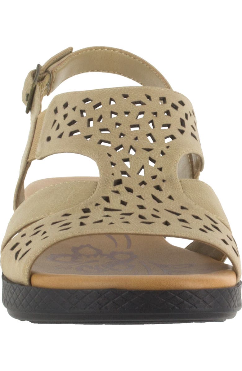 EASY STREET Bolt Perforated Strappy Sandal, Alternate, color, Stone