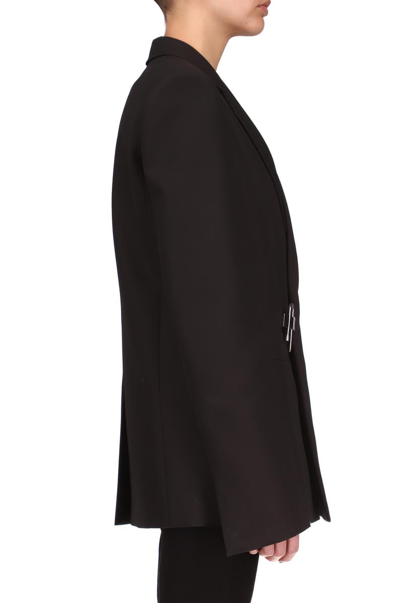 Givenchy Padlock Oversize Wool Blazer, Alternate, color,
