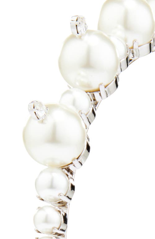 Simone Rocha Crystal & Imitation Pearl Tiara Headband In White