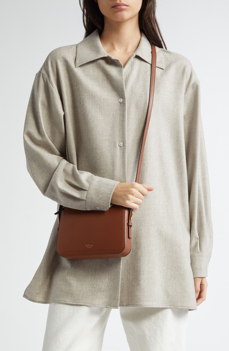 Mulberry Clovelly Leather Crossbody Bag, Alternate, color, Bright Oak