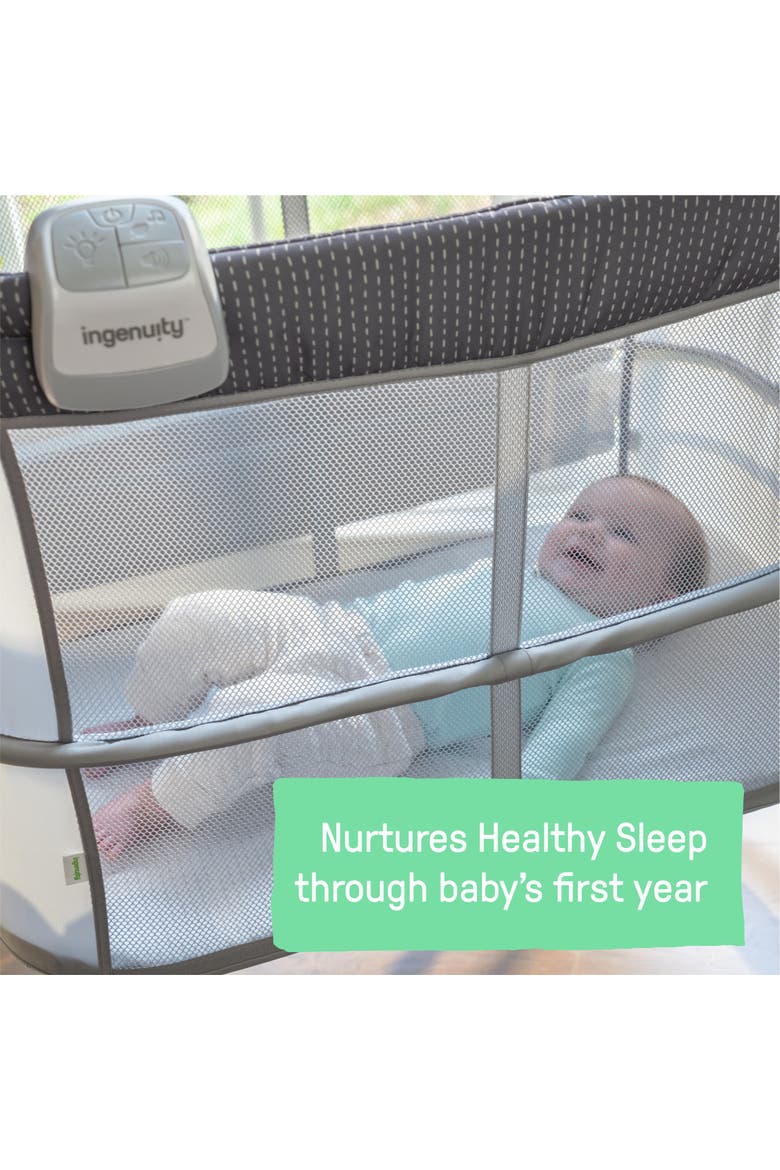 Dream & Grow Bedside Baby Bassinet, Alternate, color, Gray