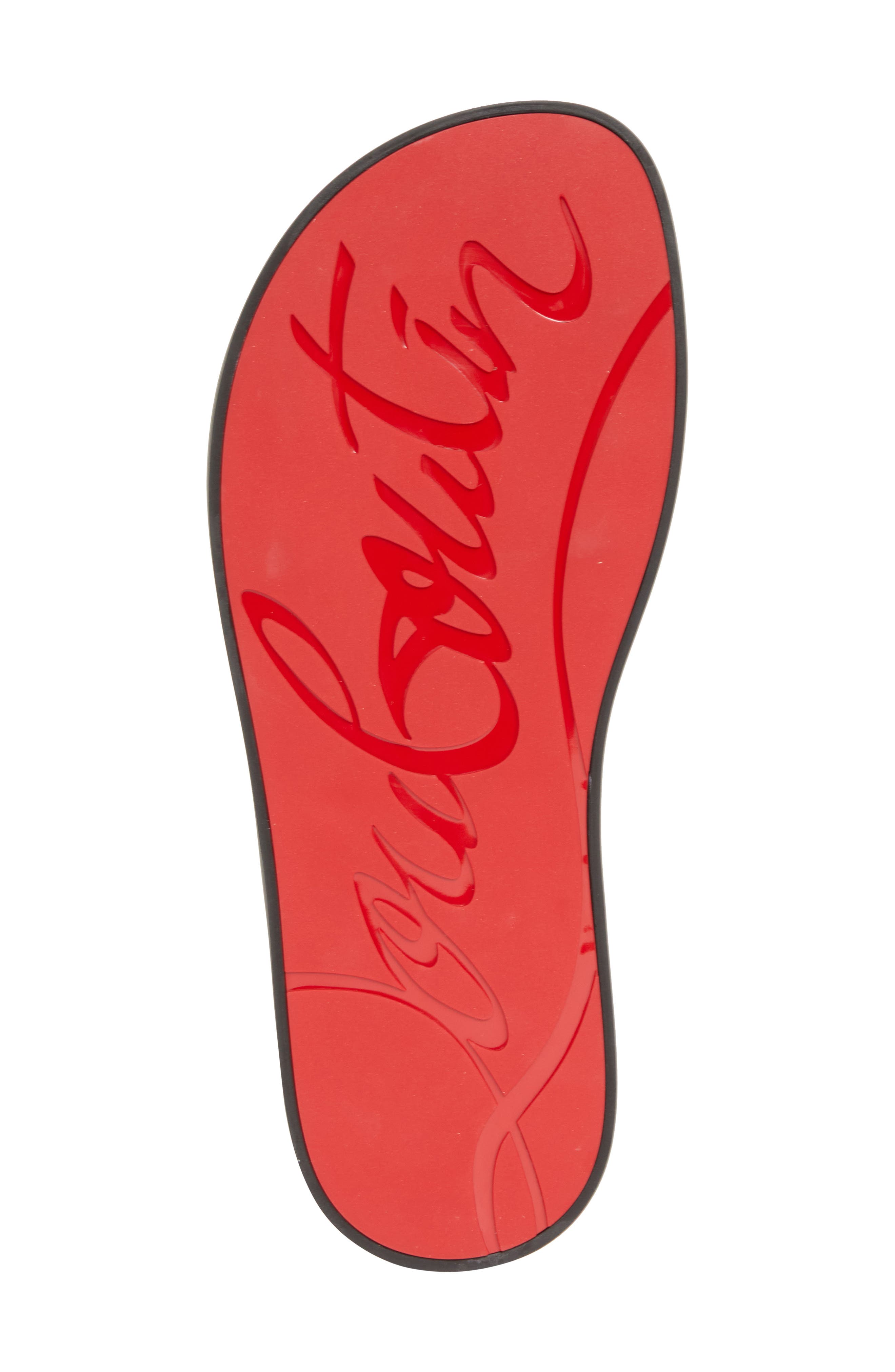 Christian Louboutin Zakouski Rubber Slide Sandal, Alternate, color, Black