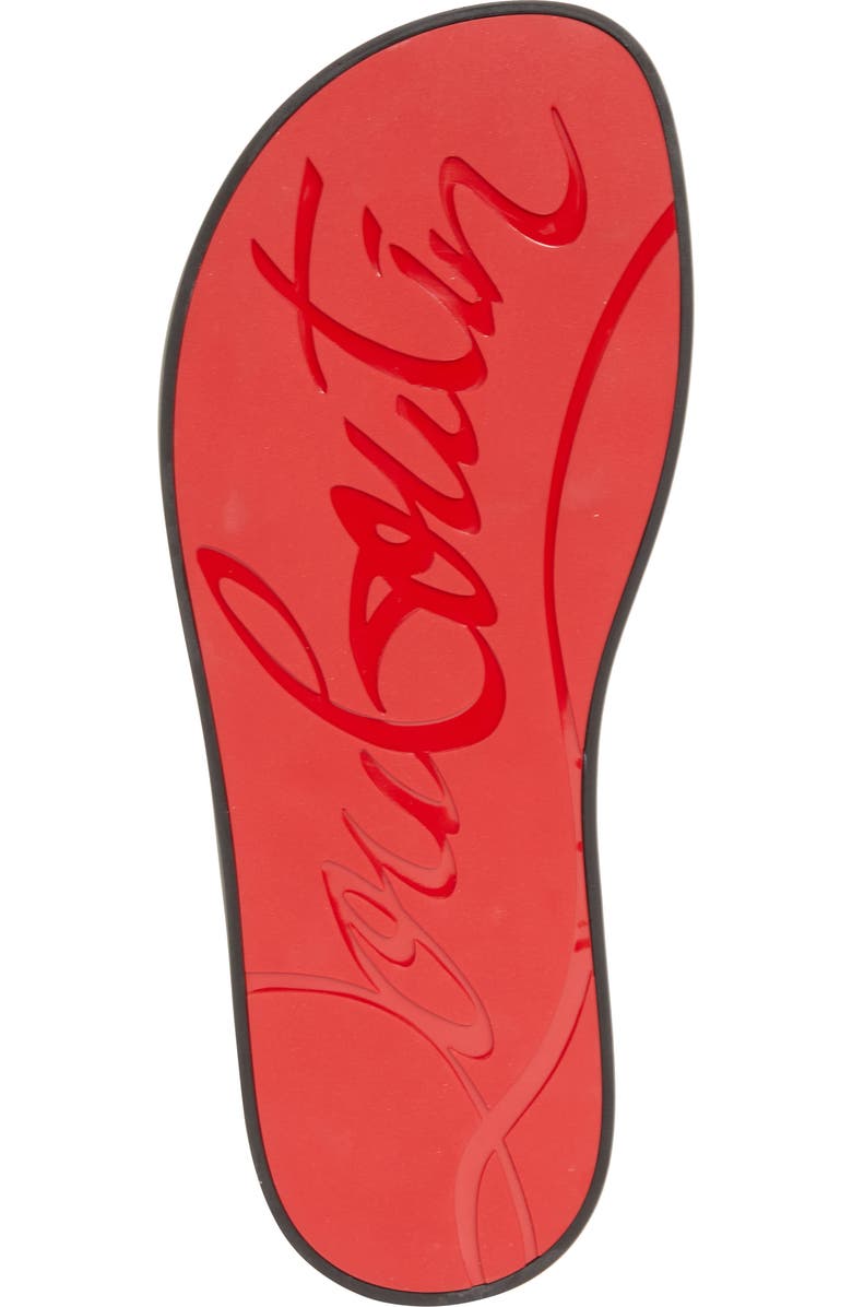 Christian Louboutin Zakouski Rubber Slide Sandal, Alternate, color, Black