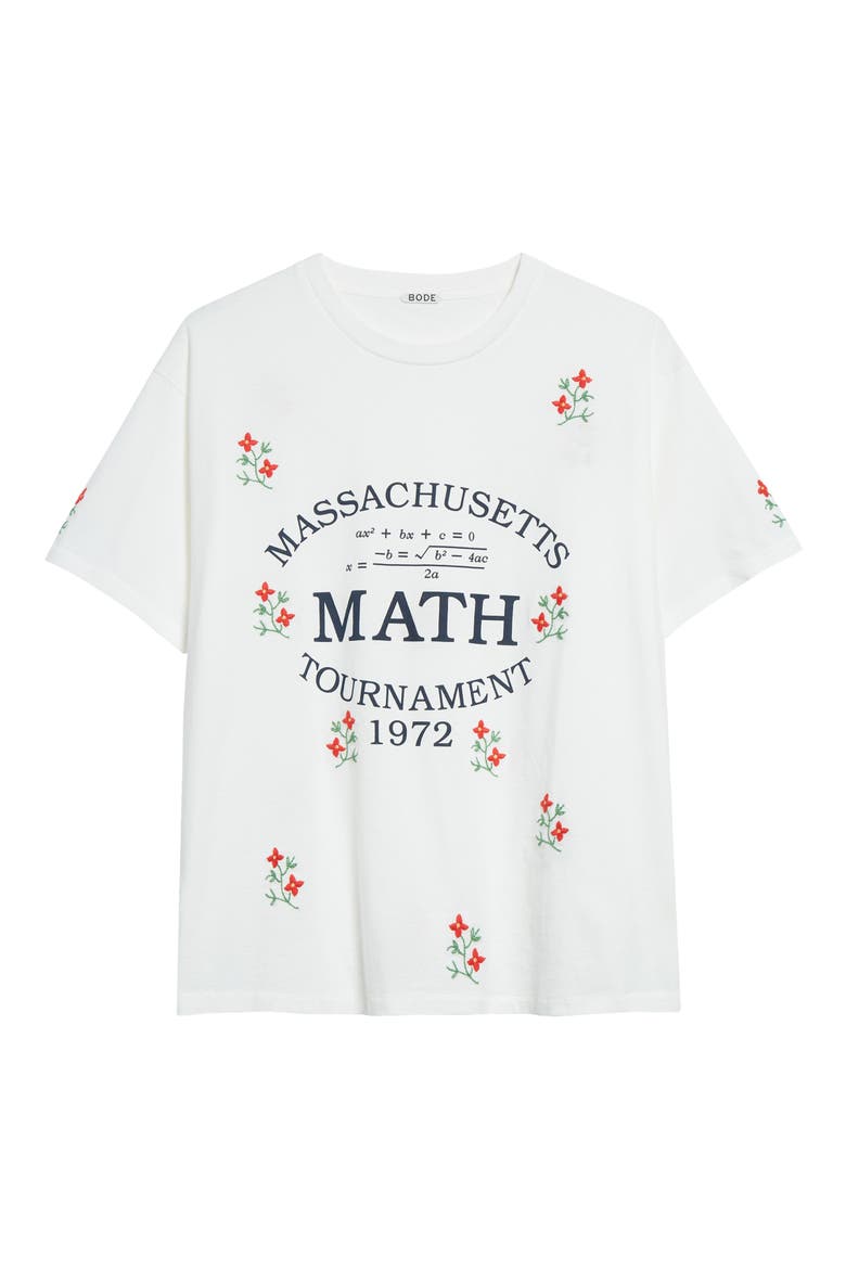 Tournament Embroidered Floral Graphic T-Shirt, Alternate, color, CREAM