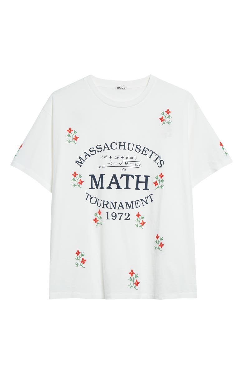 Bode Tournament Embroidered Floral Graphic T-Shirt, Alternate, color, 