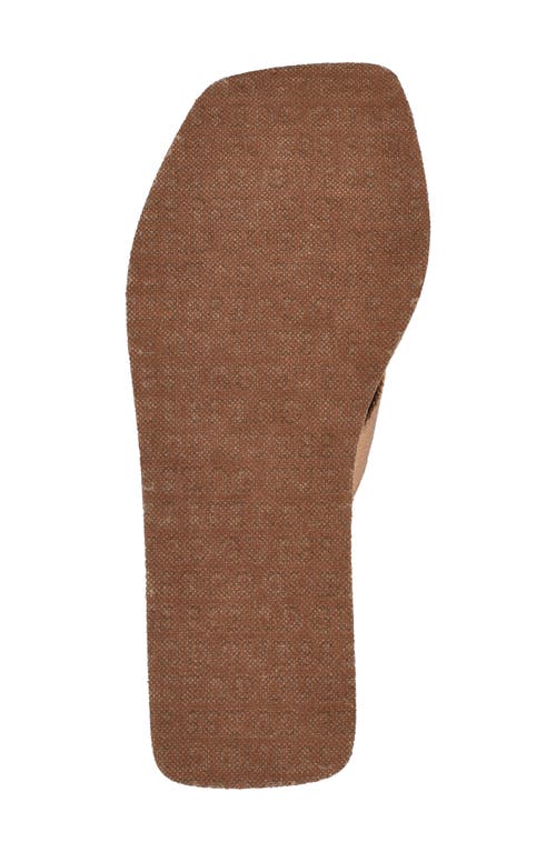 Guess Elowen Platform Wedge Flip Flop In Bronze