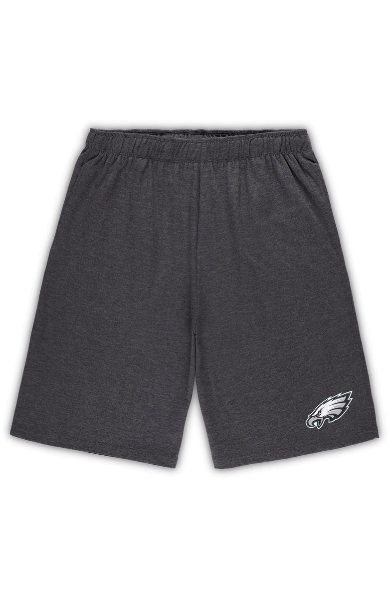 CONCEPTS SPORT Men's Concepts Sport White/Charcoal Philadelphia Eagles Big & Tall T-Shirt and Shorts Set, Alternate, color, 