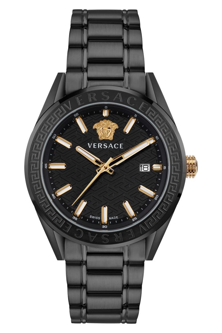 V-Code Bracelet Watch, 36mm, Main, color, BLACK