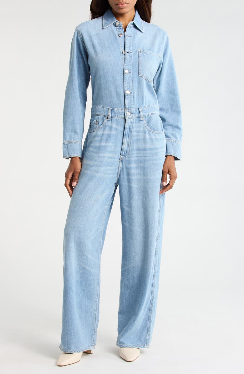 DL1961 Ines Denim Jumpsuit, Main, color, Geneva