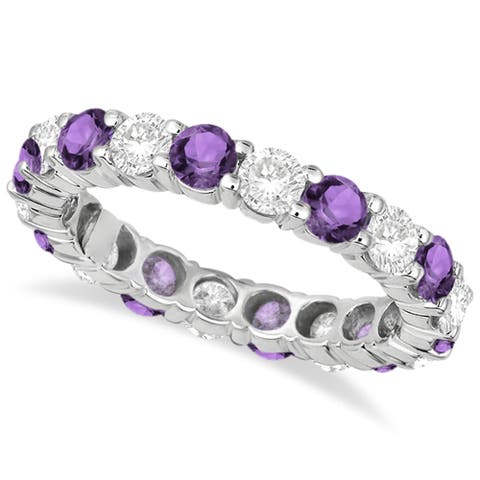 Eternity Diamond & Gemstone Anniversary Band 14K 3.50ct