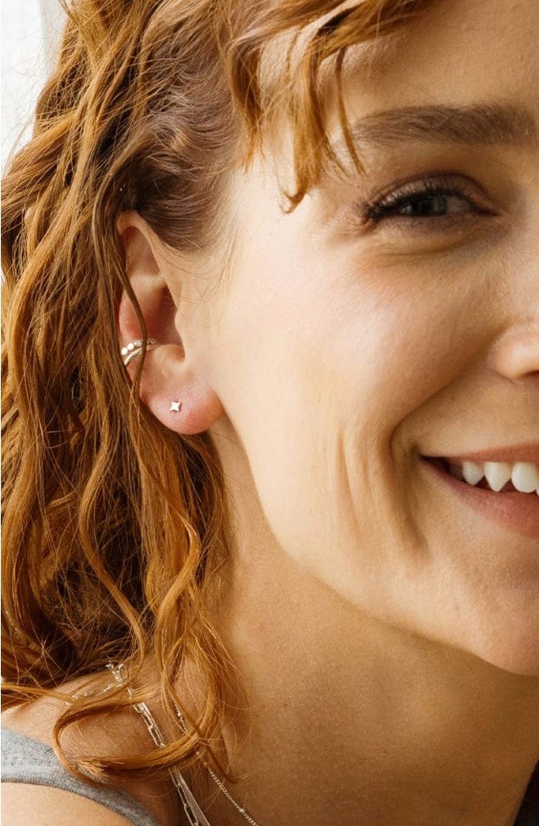 MADE BY MARY Star Stud Earrings, Alternate, color, Gold Vermeil