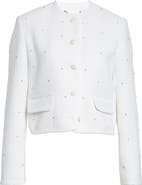 Golden Goose Rhinestone Boxy Bouclé Jacket