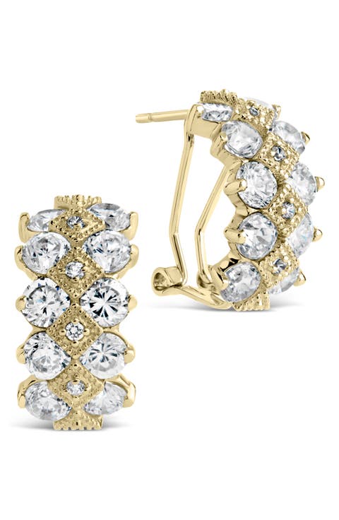 Lena Cubic Zirconia Hoop Earrings