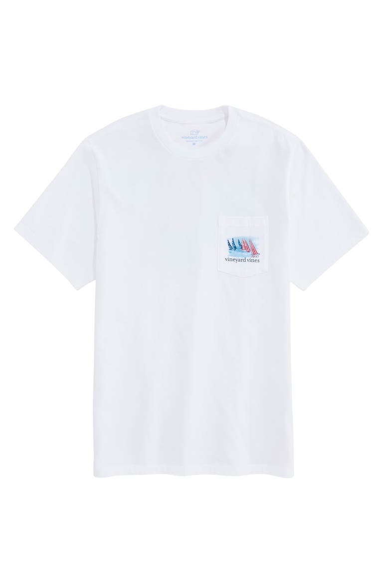 Race to the US Graphic Pocket T-shirt, Main, color, WHITE CAP