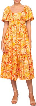 MELLODAY Flutter Sleeve Dress