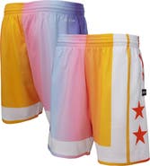Mitchell & Ness Men's Mitchell & Ness x Uninterrupted White/Yellow New York Nets Hardwood Classics Swingman Shorts