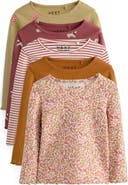 NEXT Kids' 5-Pack Ribbed T-Shirts