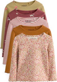 NEXT Kids' 5-Pack Ribbed T-Shirts