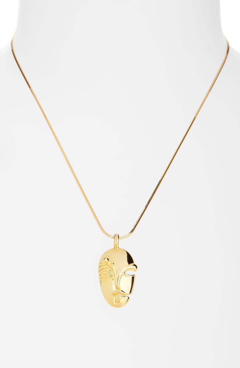Khiry Mask Pendant Necklace, Alternate, color, 