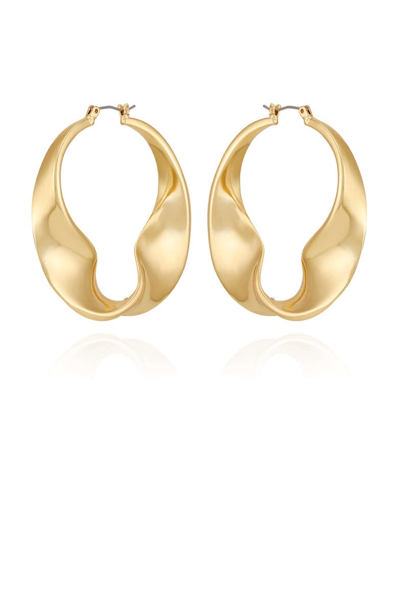 Vince Camuto Sculptural Twisted Hoop Earrings, Alternate, color, 