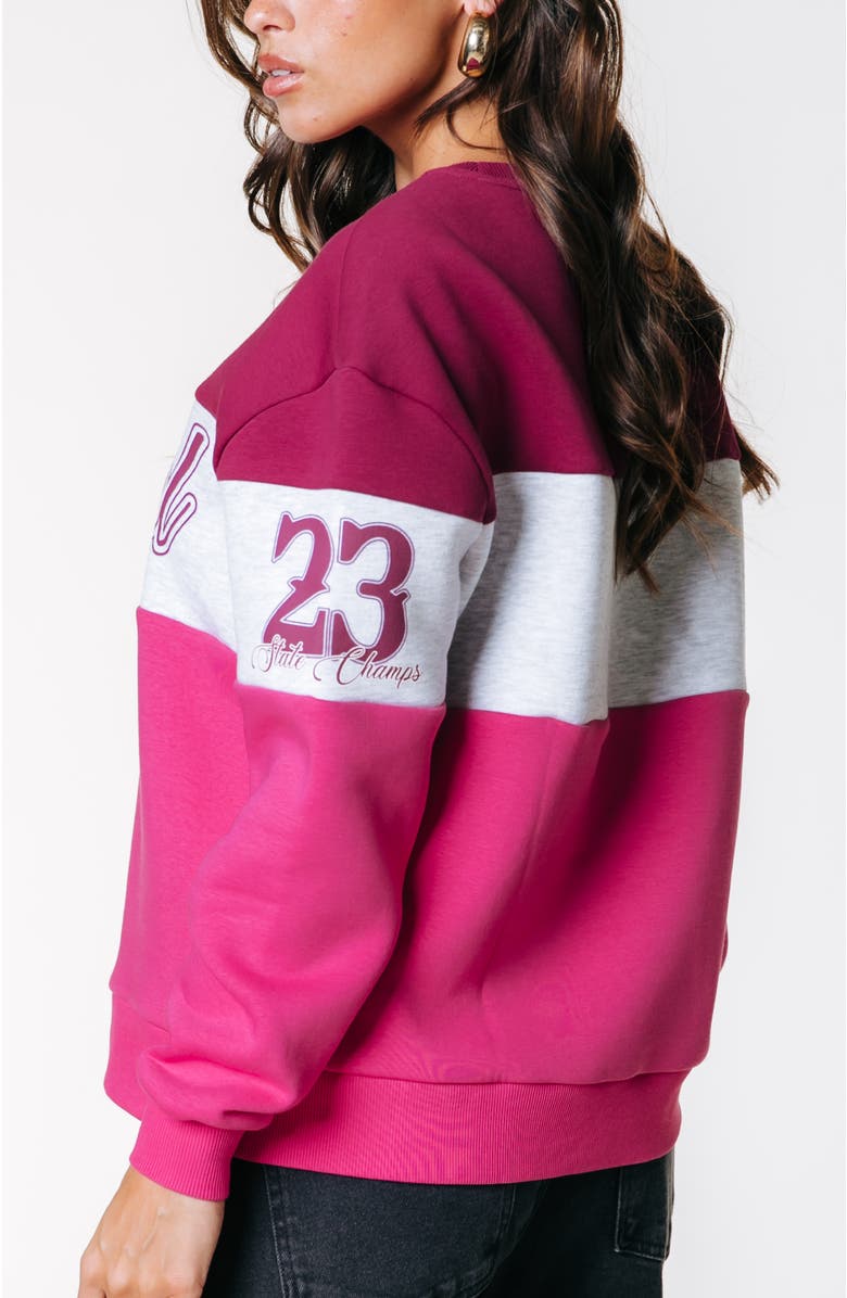 Colourful Rebel Logo Colourblock Boxy Sweat, Alternate, color, Multicolor