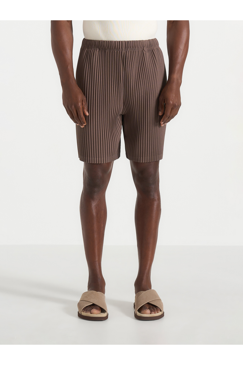 Drew Pleated Shorts, Alternate, color, Taupe