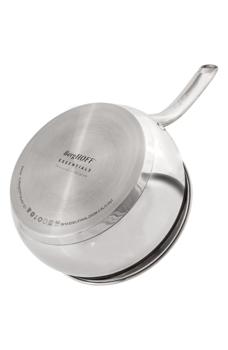 BergHOFF Stainless Steel Belly 4-Piece Cookware Set, Alternate, color, Silver