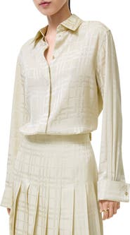 Burberry Classic Fit Check Silk Shirt