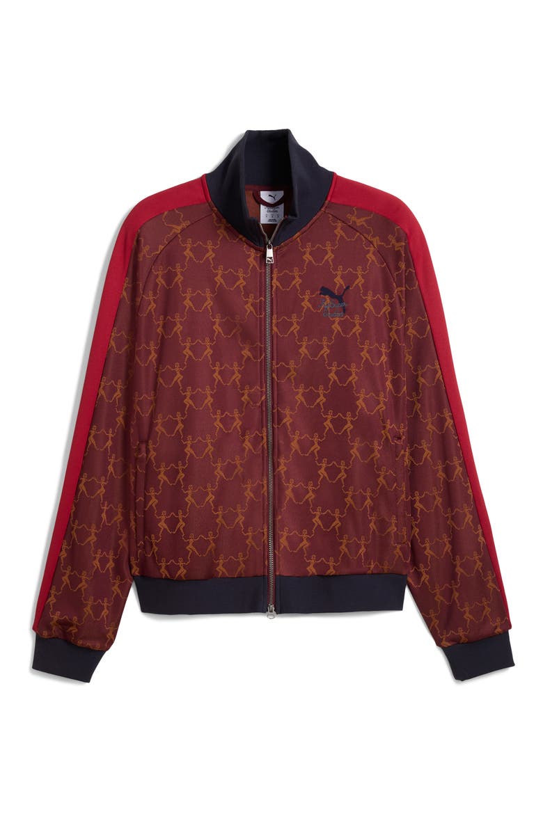 x KidSuper T7 Track Jacket, Alternate, color, RUBY SHIMMER