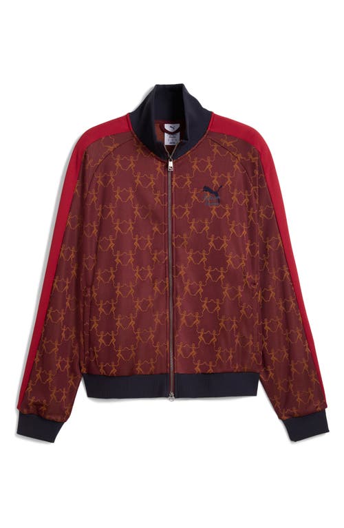Puma X Kidsuper T7 Track Jacket In Burgundy