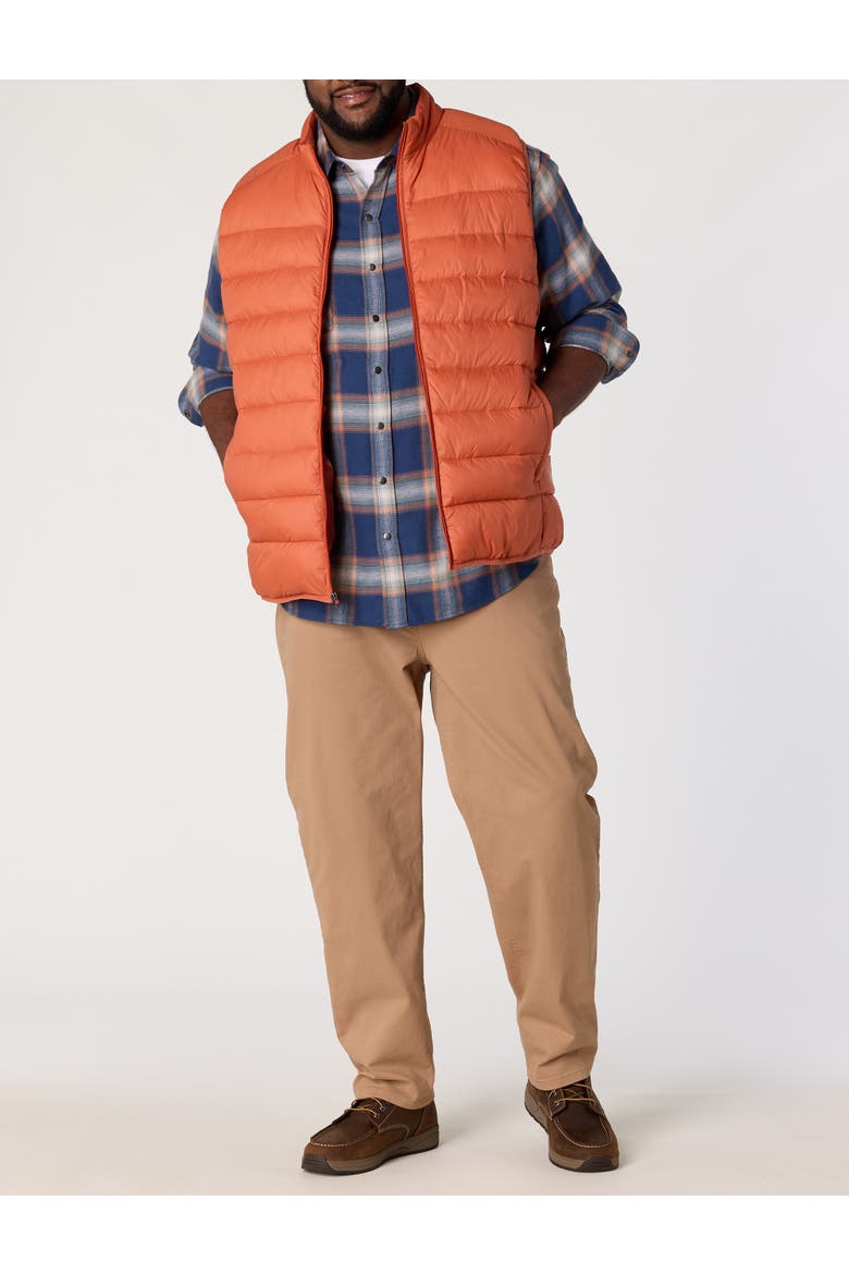 Big & Tall Large Plaid Flannel Sport Shirt V6, Alternate, color, BLUE ORANGE