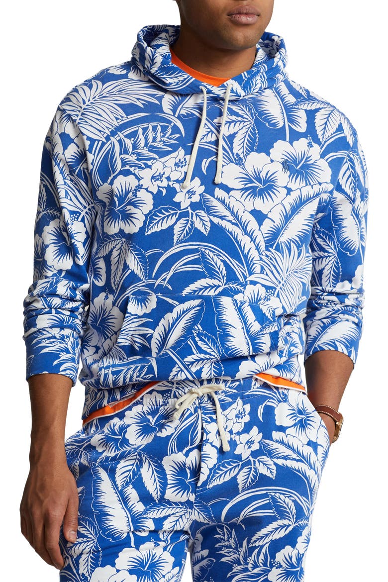 Terry Hooded Sweatshirt, Main, color, MONOTONE TROPICAL