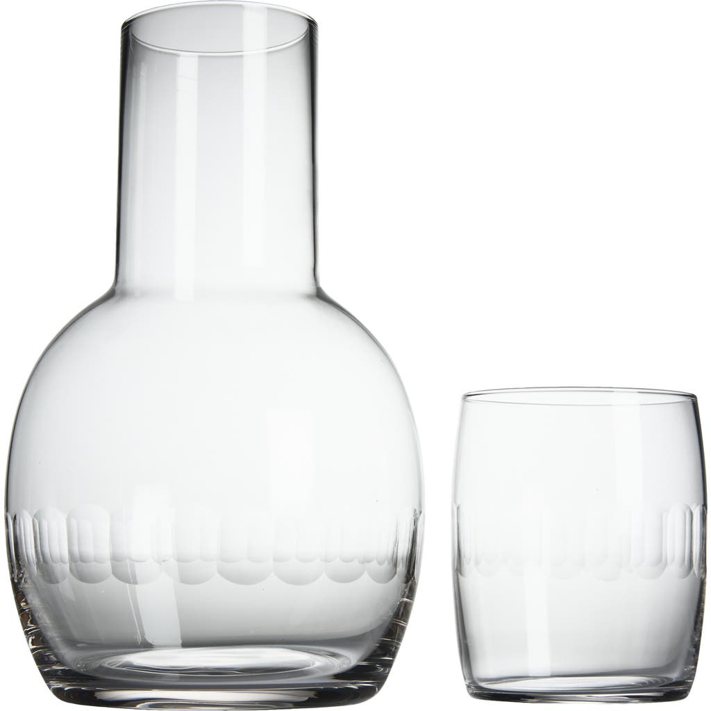 The Vintage List Crystal Carafe & Glass Set In Transparent